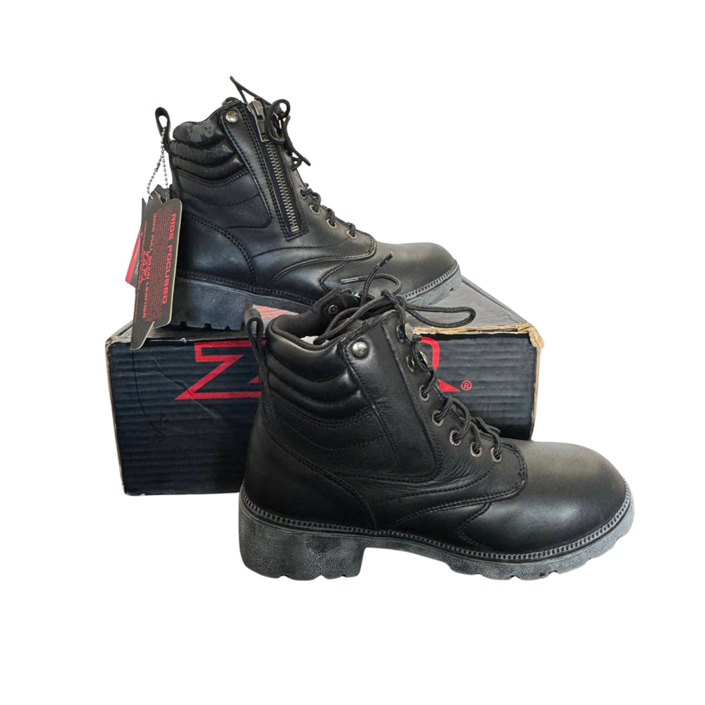 Z1R Maxim Women's Leather Motorcycle Riding Boots Size 8 Black New w/Box